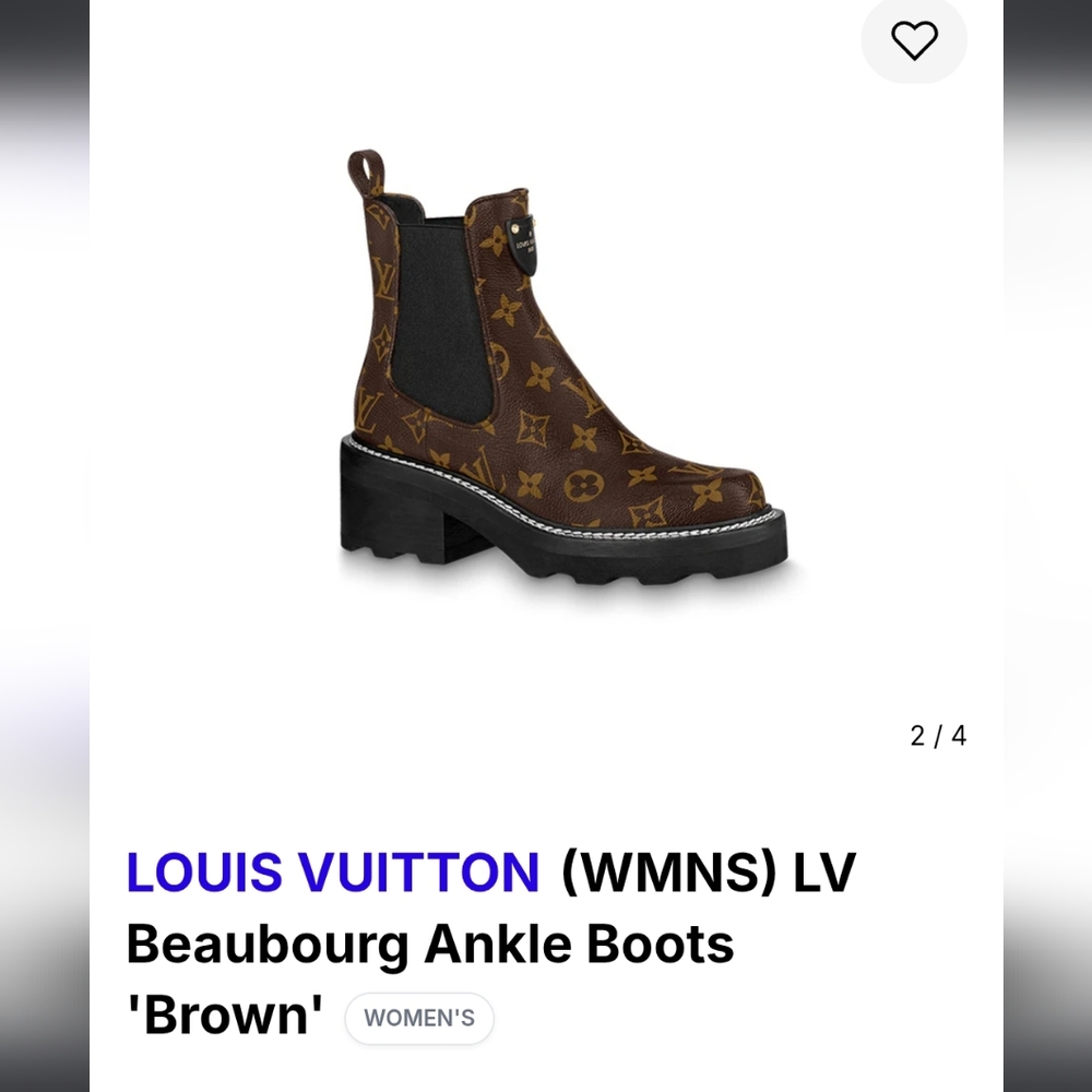 Nwt Louis Vuitton Monogram Brown Ankle Boots Size 39.5 Sold Out - Picture 4 of 13